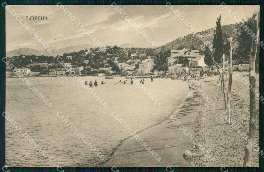 Croazia Croatia Mezzo Lopud Spiaggia cartolina RT7093 – fronte