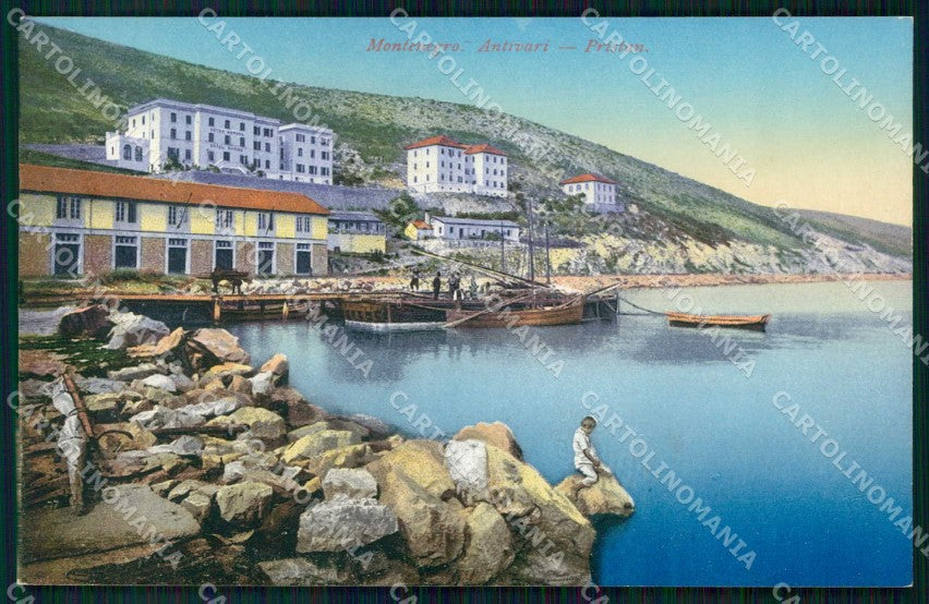 Montenegro Crna Gora Antivari Vecchia Stari Bar Porto Barche cartolina RT7099 – fronte