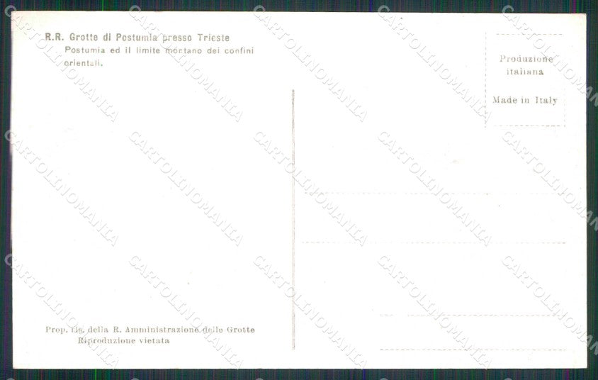 Slovenia Slovenija Postumia Postojna Grotte di Foto cartolina RT7104 – retro