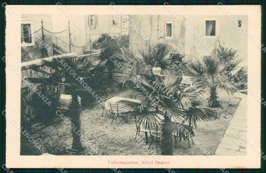 Croazia Croatia Lussinpiccolo Mali Losinj Giardino con Palme cartolina RT7129 – fronte