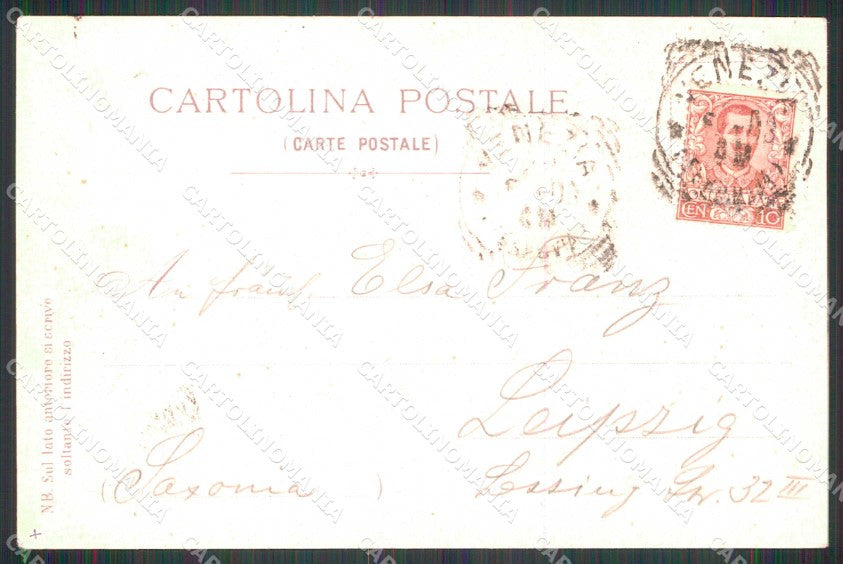 Venezia Città Canal Grande Fuga Alberghi cartolina RT7157 – retro