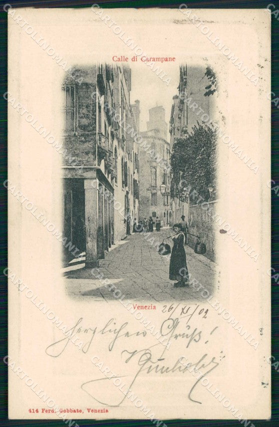 Venezia Città Calle di Carampane Gobbato 414 cartolina RT7164 – fronte