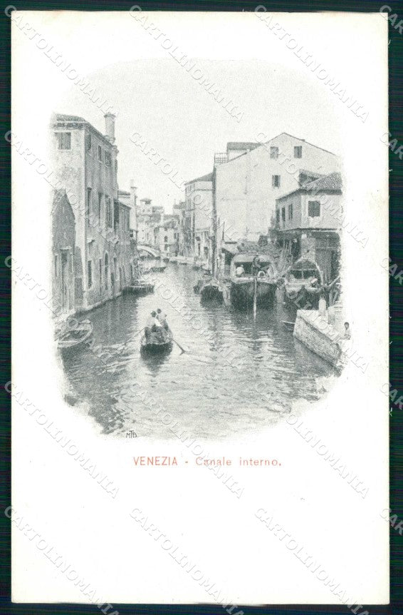 Venezia Città Canale Interno Barche cartolina RT7174 – fronte