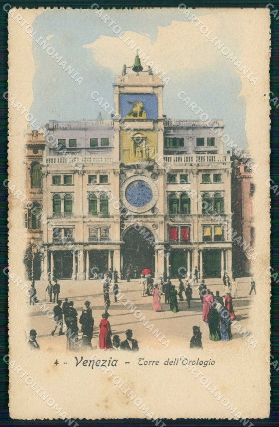 Venezia Città Torre dell'Orologio cartolina RT7197 – fronte