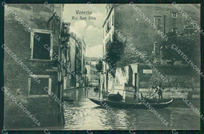 Venezia Città Rio San Stin Barche cartolina RT7250 – fronte