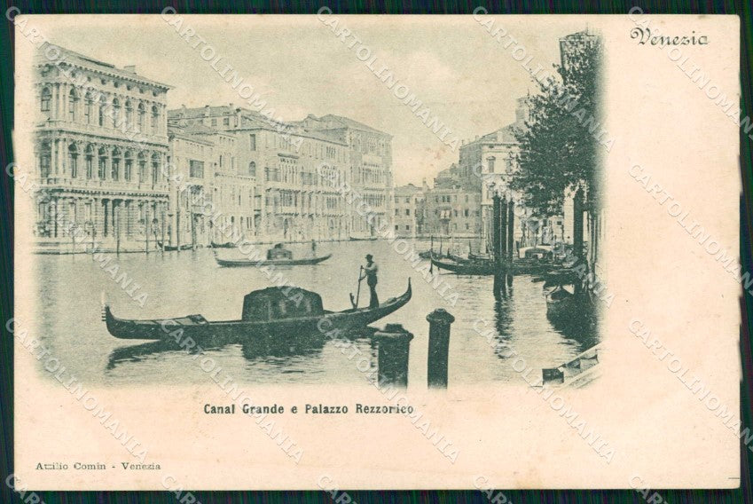 Venezia Città Canal Grande Palazzo Rezzonico Gondole cartolina RT7253 – fronte