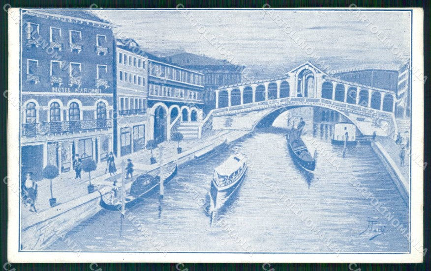 Venezia Città Hotel Marconi Gran Canal Rialto cartolina RT7256 – fronte