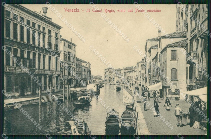 Venezia Città Veduta del Canal Regio Barche Stengel 11595 cartolina RT7259 – fronte
