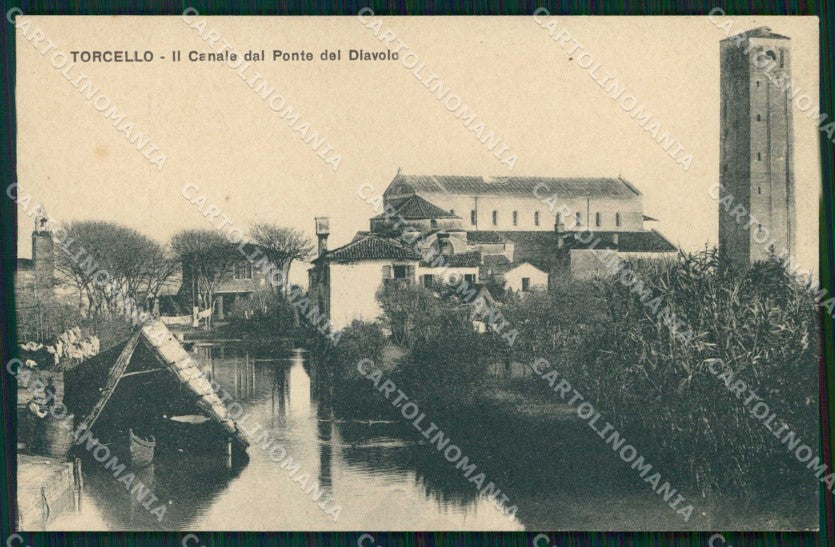 Venezia Torcello Canale Visto dal Ponte del Diavolo cartolina RT7260 – fronte