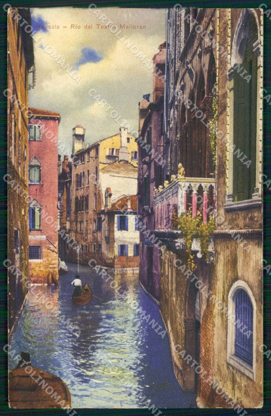 Venezia Città Rio del Teatro Malibran cartolina RT7261 – fronte