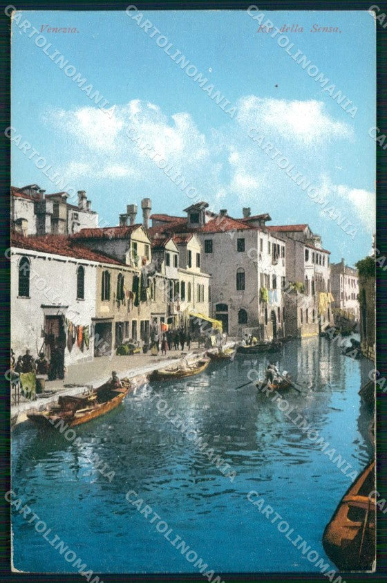 Venezia Città Rio della Sensa Barche cartolina RT7268 – fronte