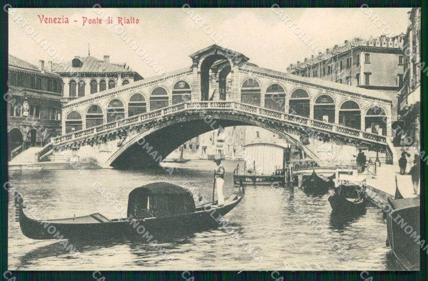 Venezia Città Ponte di Rialto Barche Gondola Stengel 11610 cartolina RT7279 – fronte
