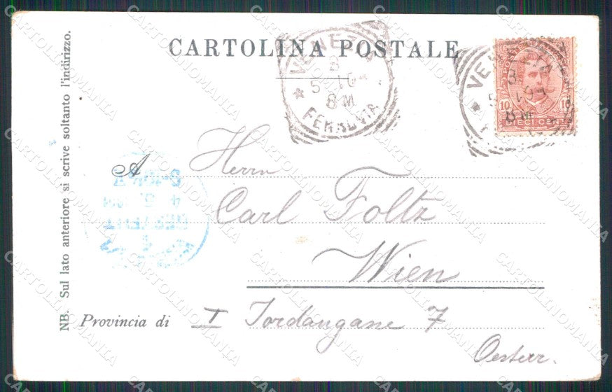 Venezia Città Dogana Barche Chiesa della Salute cartolina RT7290 – retro