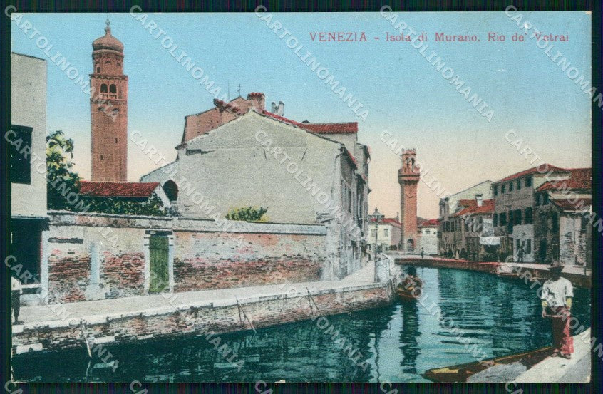 Venezia Città Isola di Murano Rio dei Vetrai cartolina RT7296 – fronte