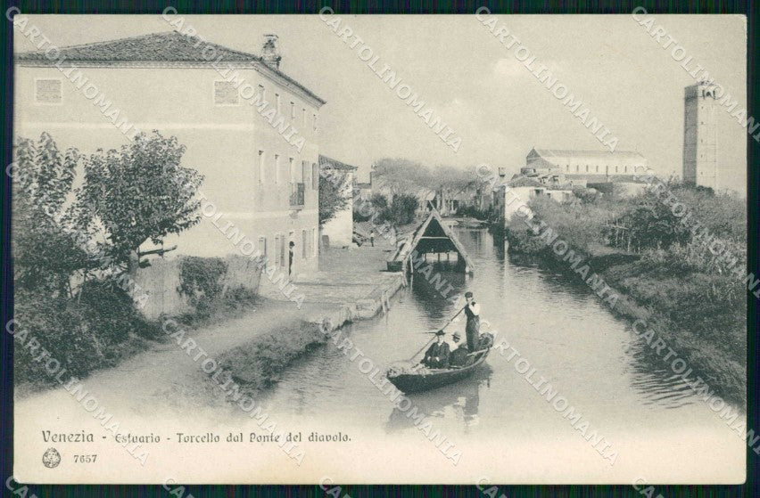 Venezia Torcello Estuario Vista Ponte del Diavolo Brunner 7657 cartolina RT7298 – fronte