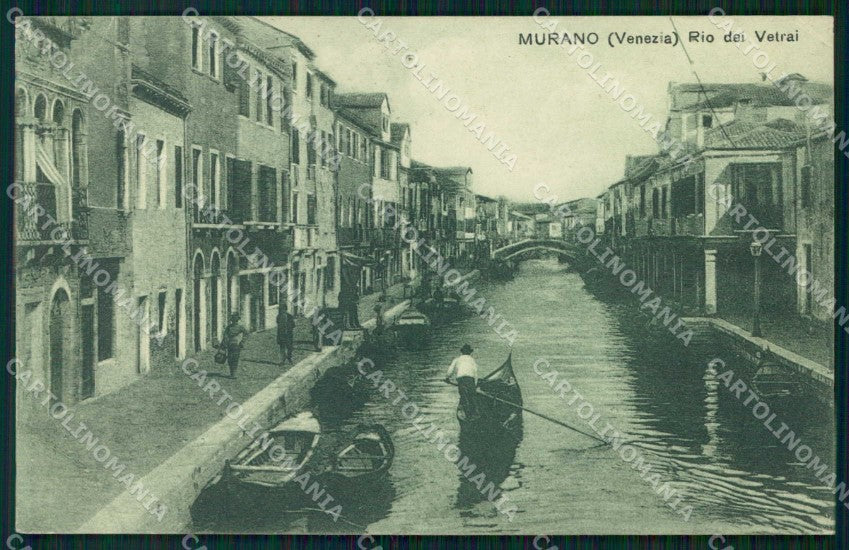 Venezia Città Murano Rio dei Vetrai Barche Gondola Stein 16124 cartolina RT7302 – fronte