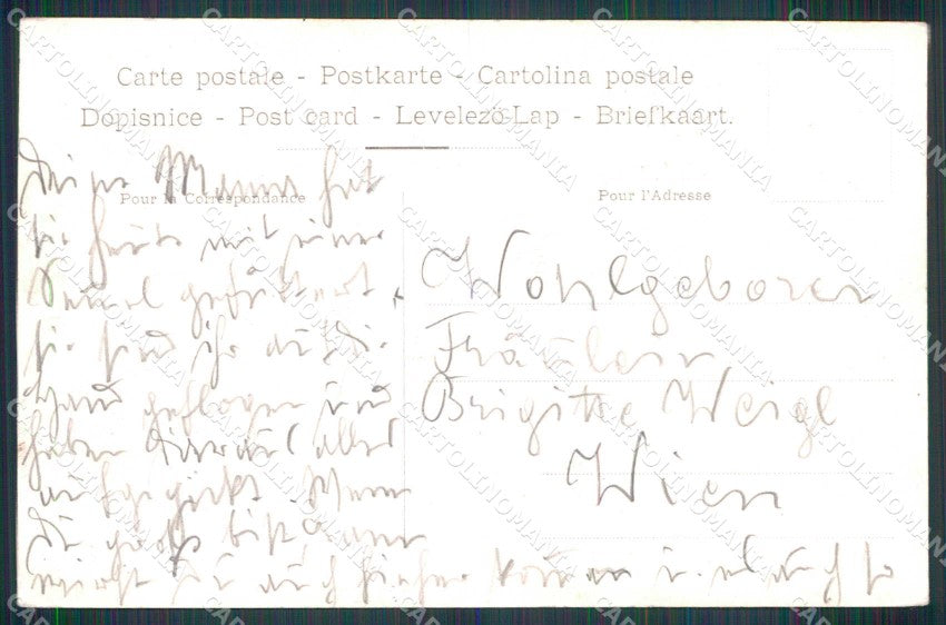 Venezia Città Piazza San Marco Piccioni Poesia cartolina RT7307 – retro
