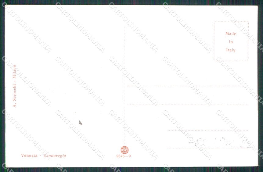 Venezia Città Canal Regio Barche cartolina RT7320 – retro