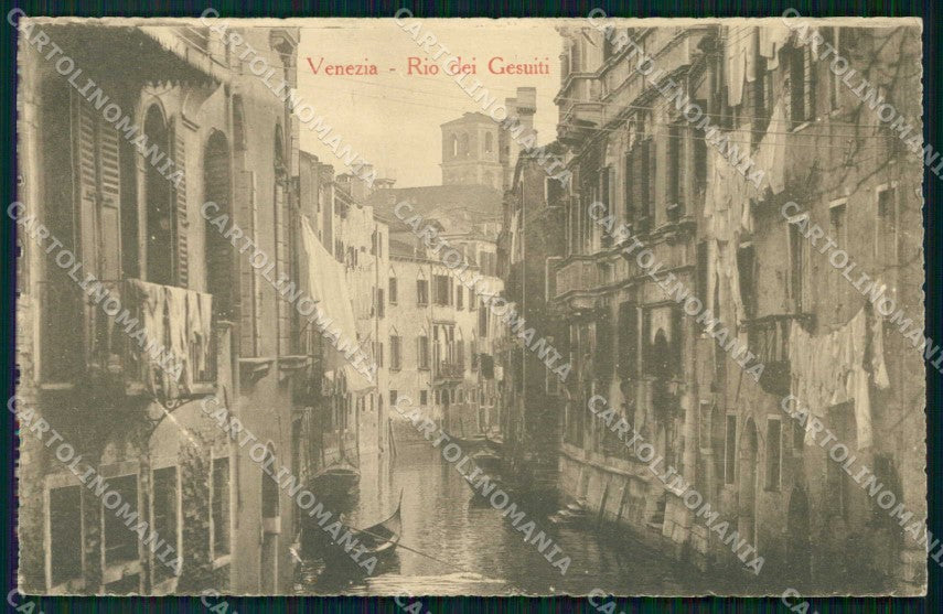 Venezia Città Rio dei Gesuiti Barche ABRASA cartolina RT7323 – fronte