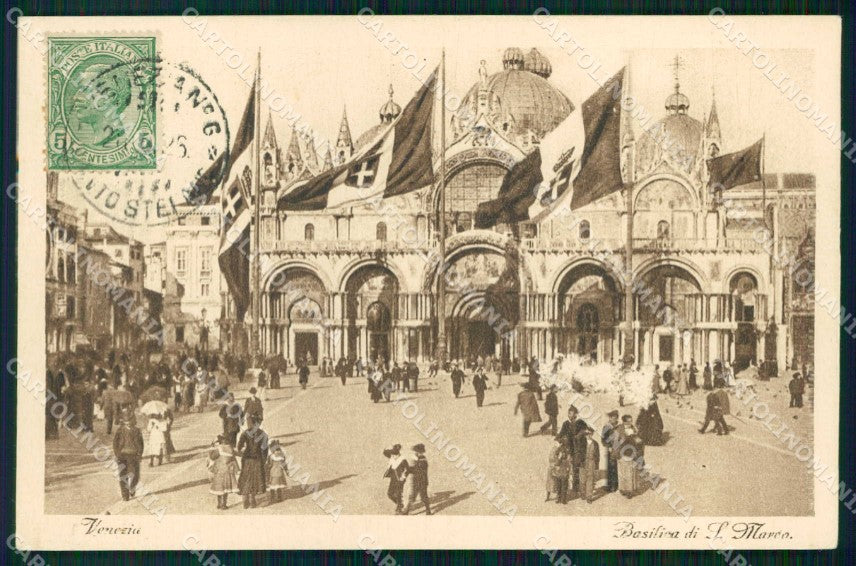 Venezia Città Basilica San Marco ABRASA cartolina RT7325 – fronte