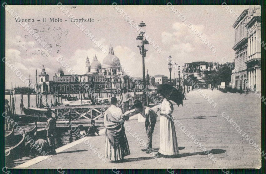 Venezia Città Molo Traghetto SCOLLATA cartolina RT7334 – fronte