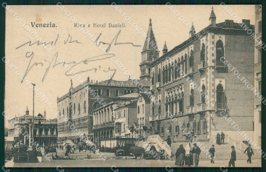 Venezia Città Riva Hotel Danieli cartolina RT7336 – fronte