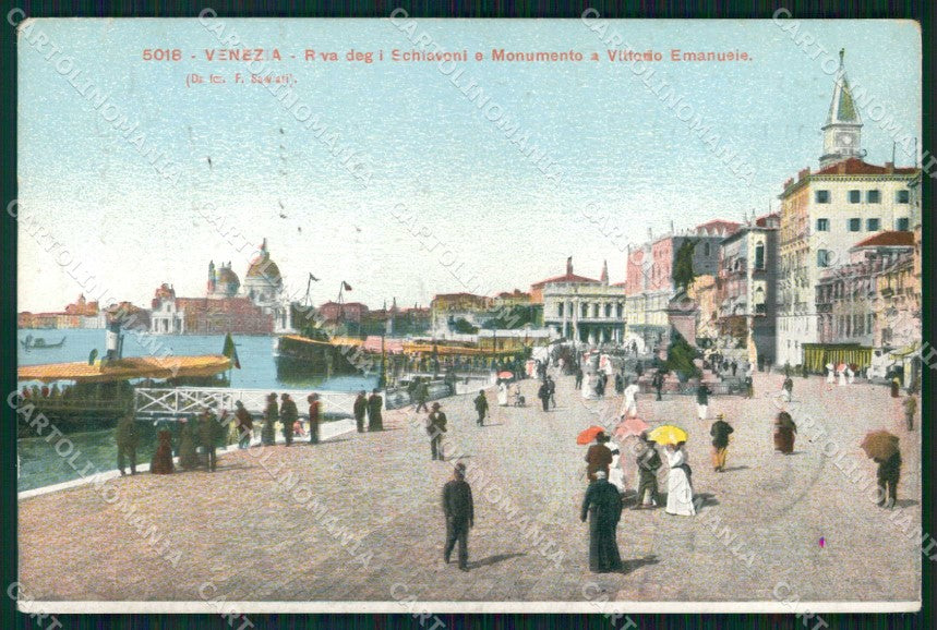 Venezia Città Riva degli Schiavoni Monumento Vittorio Emanuele cartolina RT7338 – fronte