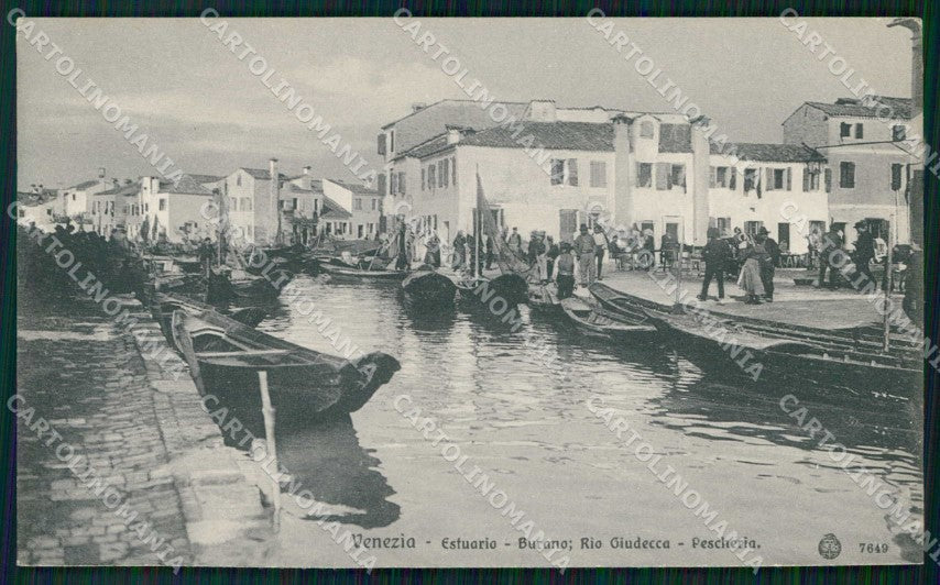 Venezia Città Burano Rio Giudecca Barche Brunner 7649 RIFILATA cartolina RT7364 – fronte