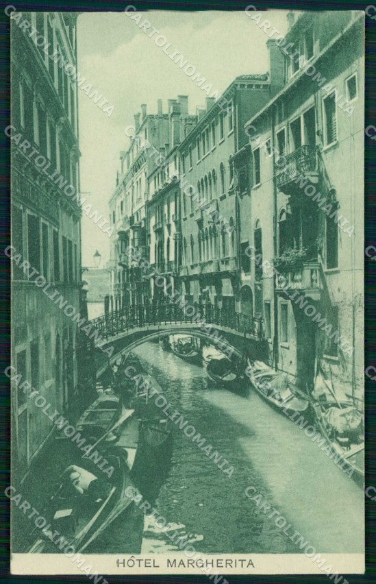 Venezia Città Hotel Margherita Barche cartolina RT7366 – fronte