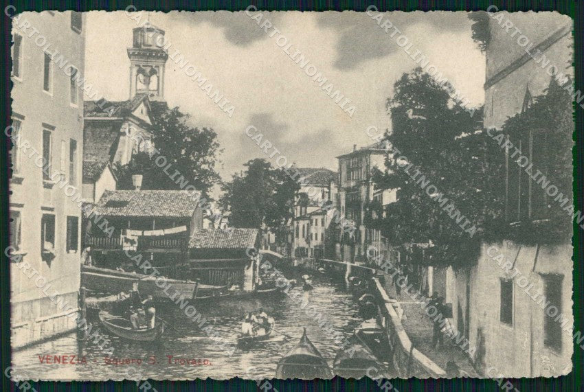 Venezia Città Squero San Trovaso Barche cartolina RT7375 – fronte