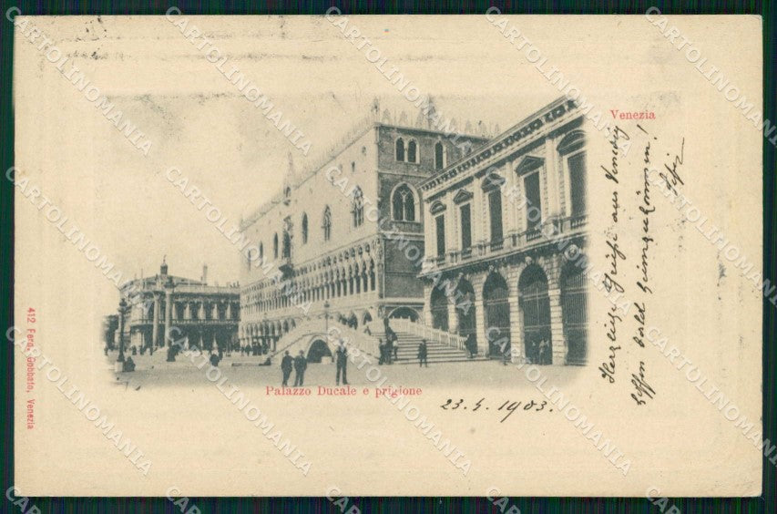 Venezia Città Piazza Ducale Prigione Gobbato 412 cartolina RT7387 – fronte