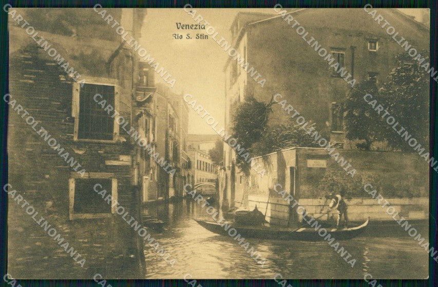 Venezia Città Rio San Stin Barca cartolina RT7424 – fronte
