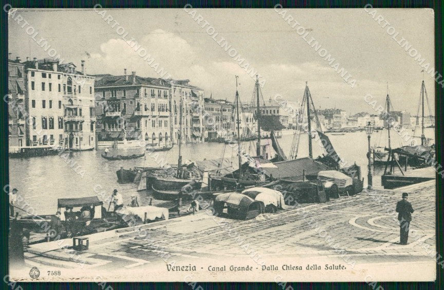 Venezia Città Canal Grande Barche Brunner 7588 cartolina RT7439 – fronte