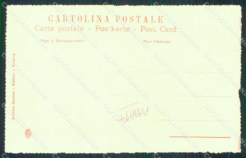 Venezia Città Rio Palazzo Vanaxel Barche ABRASA cartolina RT7444 – retro