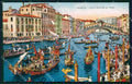 Venezia Città Canal Grande in Festa Barche cartolina RT7446 – fronte