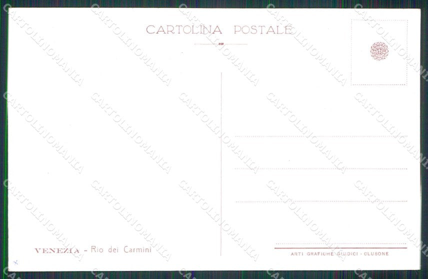Venezia Città Rio dei Carmini Barche cartolina RT7463 – retro