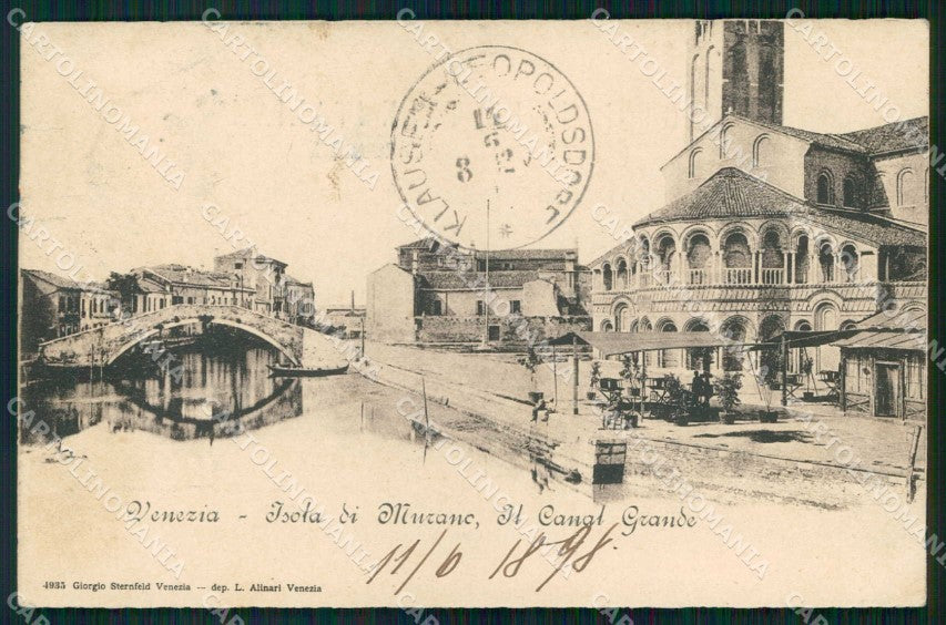 Venezia Città Isola di Murano Canal Grande cartolina RT7467 – fronte