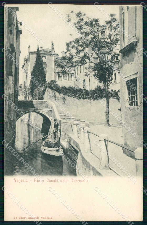 Venezia Città Rio o Canale delle Torreselle Barca cartolina RT7482 – fronte
