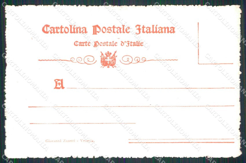 Venezia Città Uomini Donne in Cortile cartolina RT7492 – retro