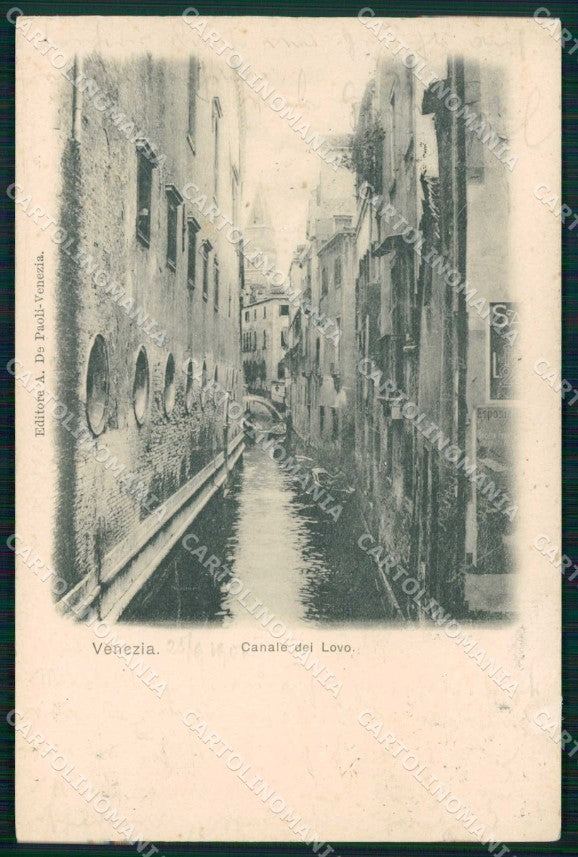 Venezia Città Canale dei Lovo Barche ABRASA cartolina RT7496 – fronte