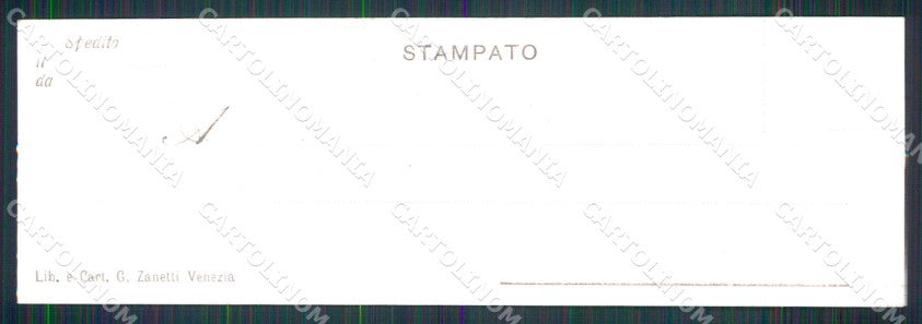 Venezia Città Bacino San Marco Bragozzo Mini cartolina RT7519 – retro