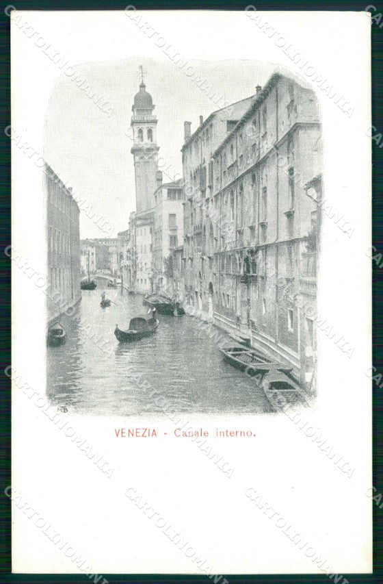 Venezia Città Canale Interno Barche cartolina RT7531 – fronte
