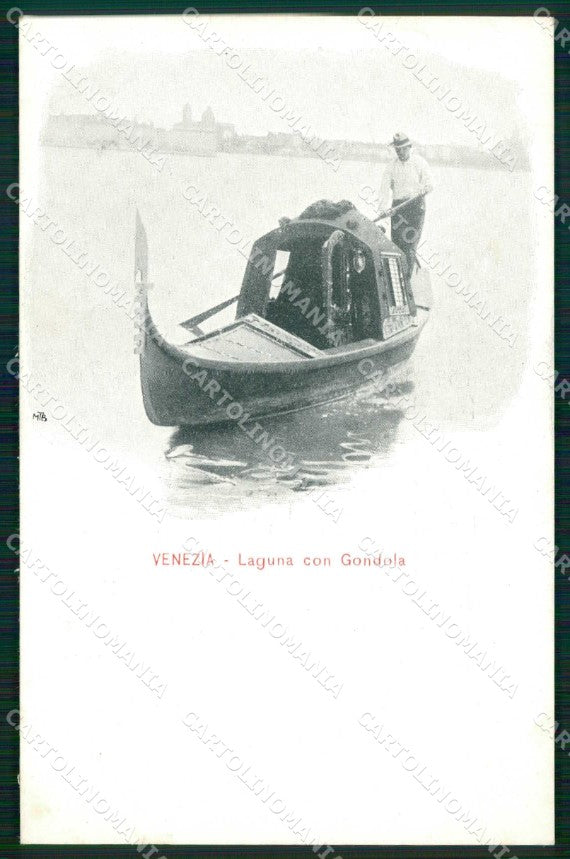 Venezia Città Laguna con Gondola cartolina RT7533 – fronte