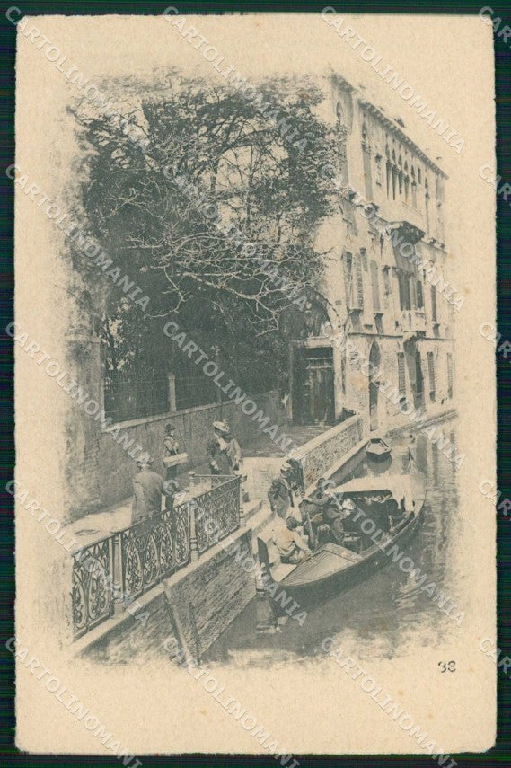 Venezia Città Canale Interno Approdo Barca cartolina RT7560 – fronte