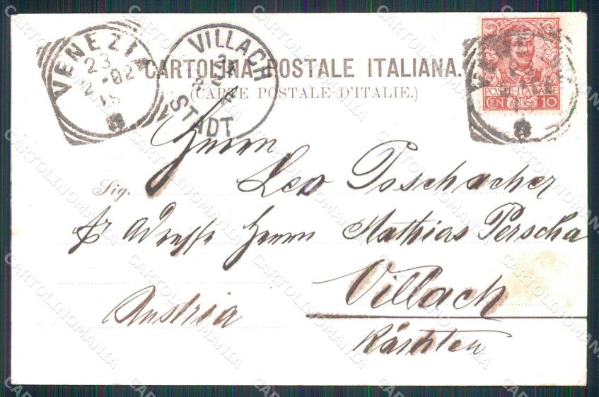 Venezia Città Saluto da Canale Gondole cartolina RT7576 – retro