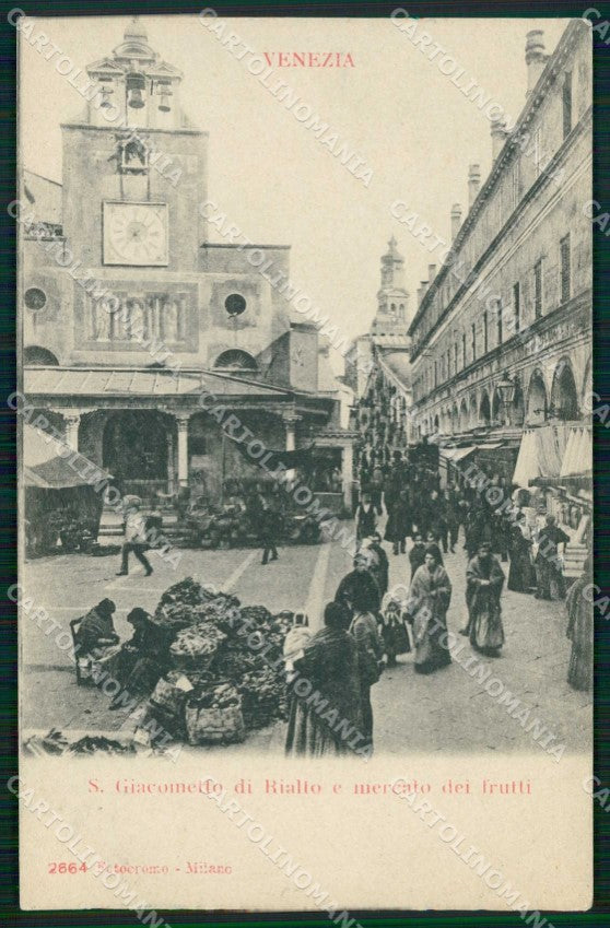 Venezia Città San Giacometto di Rialto Mercato dei Frutti cartolina RT7582 – fronte