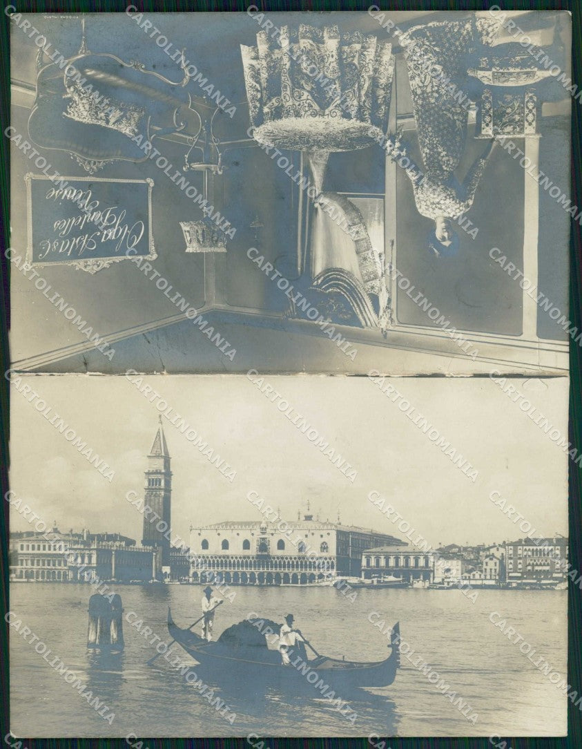 Venezia Città Veduta San Marco Fabbrica Pizzi Doppia Foto cartolina RT7600 – fronte