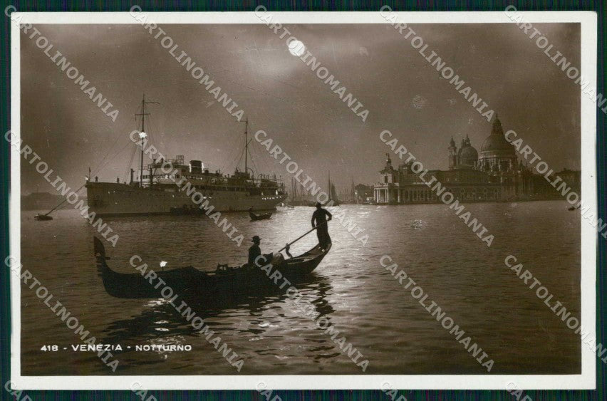 Venezia Città Bacino San Marco Notturno Chiaro di Luna Foto cartolina RT7619 – fronte