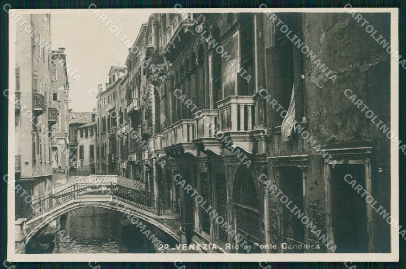 Venezia Città Rio Ponte Canonica Foto cartolina RT7624 – fronte