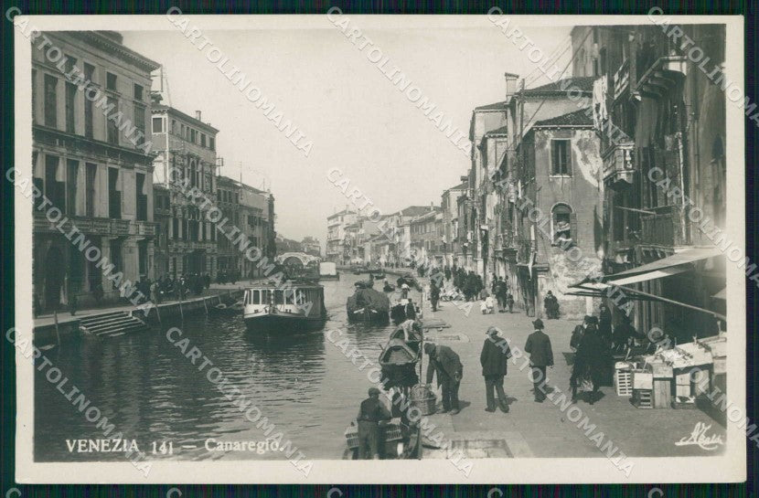 Venezia Città Canal Regio Traghetto Barche Foto cartolina RT7649 – fronte